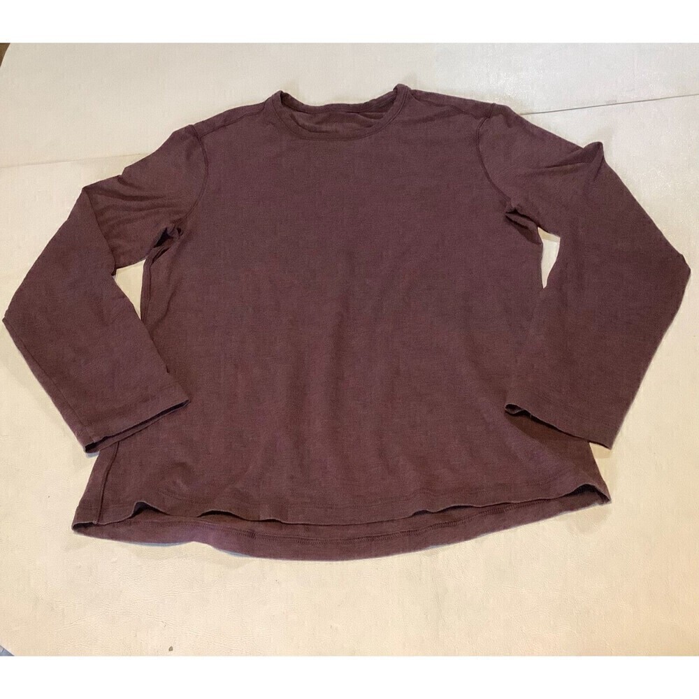 Women's Lululemon Long Sleeve T- Shirt Heather Maroon See Pics for Size